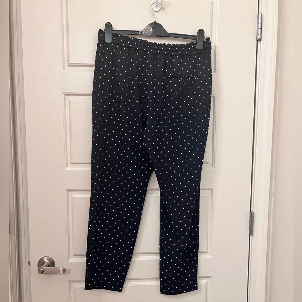Polka dot navy blue Zara pants Large